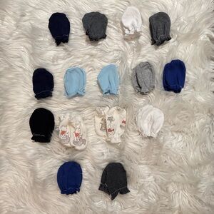 Baby Boy No Scratch Mittens Newborn Cotton 15 Pack EUC